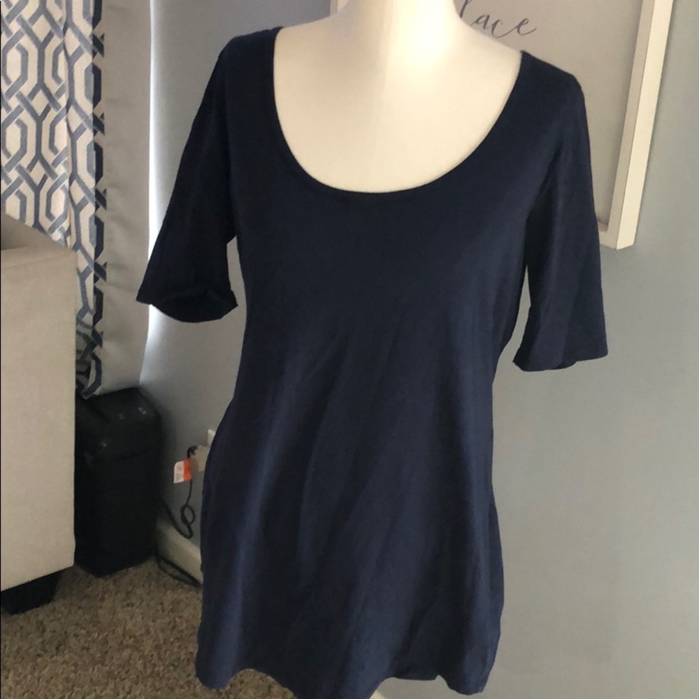 Cross back tunic tee